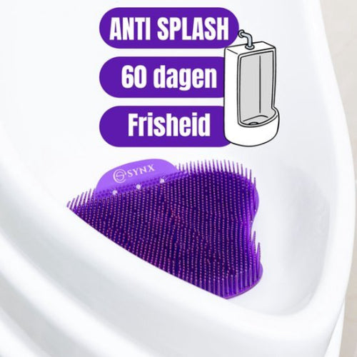 voordelen van de Urinoirrooster paars met berrygeur – anti-slpash – 60 dagen geur - frisheid