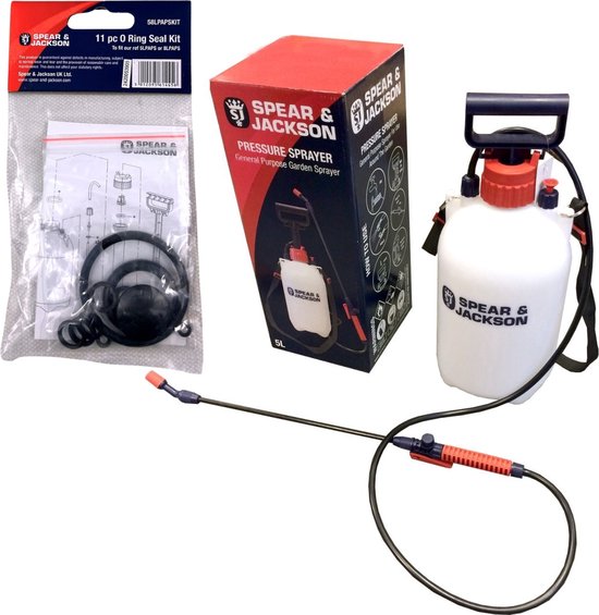 Spear & Jackson Drukspuit 5 Liter Met Ringen - Druksproeier - Onkruidverdelger - Sproeier - Drukspuiten