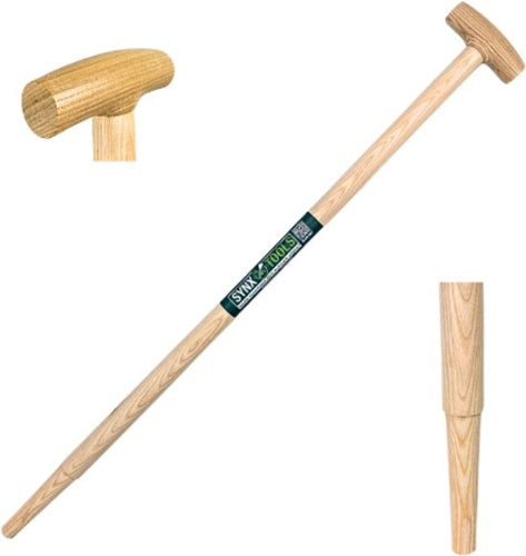 spade steel 100 cm – houten spadesteel met T-greep voor spade