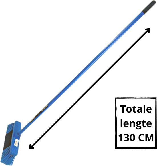 Synx Tools Binnenbezem - Zachte Bezems - Kamerveger - Veger / Zachte Bezem - Incl. Steel 130cm - Binnen Bezem