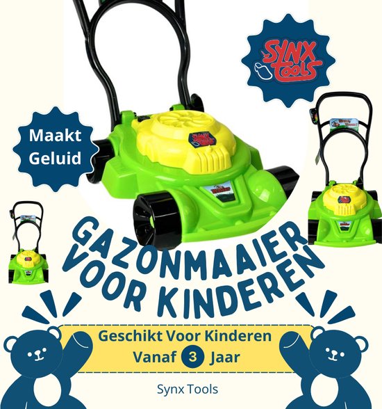 Synx Tools grasmaaier voor kinderen, geschikt vanaf 3 jaar
