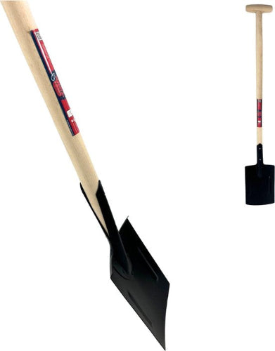Synx Tools versterkte spade met T-greep en houten steel