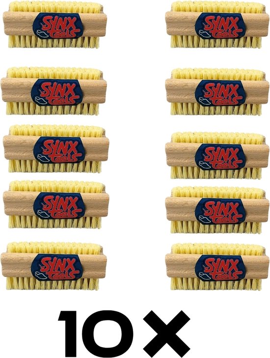 Synx Tools Nagelborstel hout set van 2 stuks - schrobborstels - nagel borstel - schrobbezem - nagelborstel hout - Voordeelverpakking
