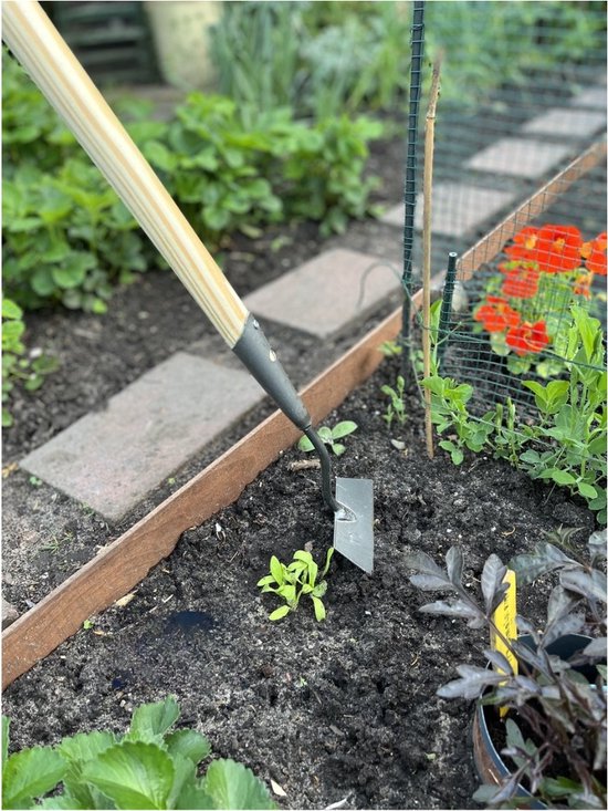 Synx Tools Rechte Schoffel 20cm met Steel 160cm + Tuinkrabber 3 Tanden met Steel 150cm