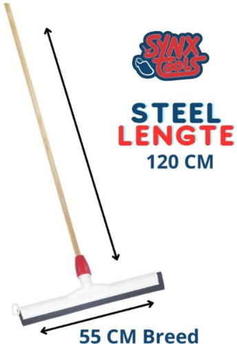 55cm Vloertrekker met steel 120 cm