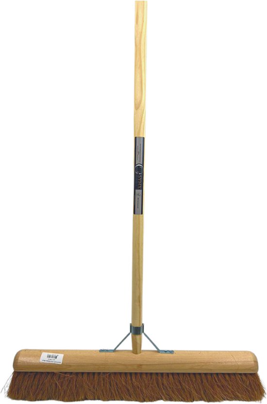 Synx Tools bezem Coco BinnenBezem 40 cm - Zachte bezems - Bezems - Bezem - Zaalveger - kokos - Bezemsteel - Besem Veger - met houten steel 150cm