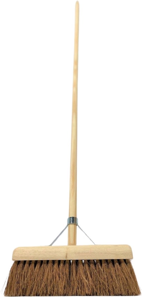 Synx Tools Coco bezem 40cm en Stoffer en blik met lange steel 97 cm