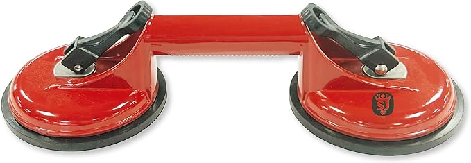 Spear & Jackson ASCD118 Dubbele Zuignap – Hoogwaardig Hefgereedschap voor Glas, Graniet, Tegel, Metaal, Houten Panelen – 110 kg Hefvermogen