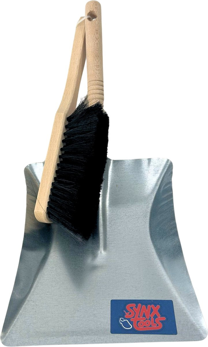 Synx Tools Innenbesen 30 cm und schwarze Kehrschaufel und Kehrschaufel-Set
