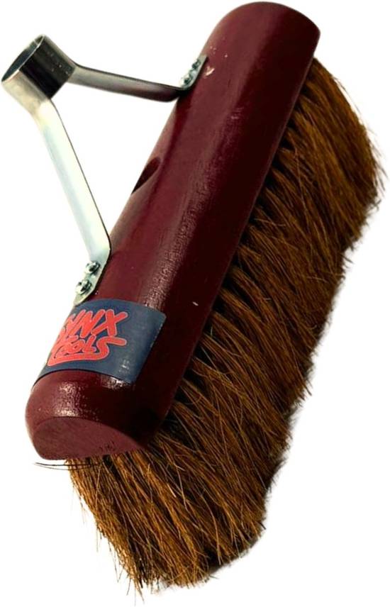 Synx Tools Besen Kokosnuss Raumkehrer 30 cm – Kokosbesen Rote Kappe – Raumkehrer – Kokosborsten – Besen innen – Kehrer – Ohne Griff