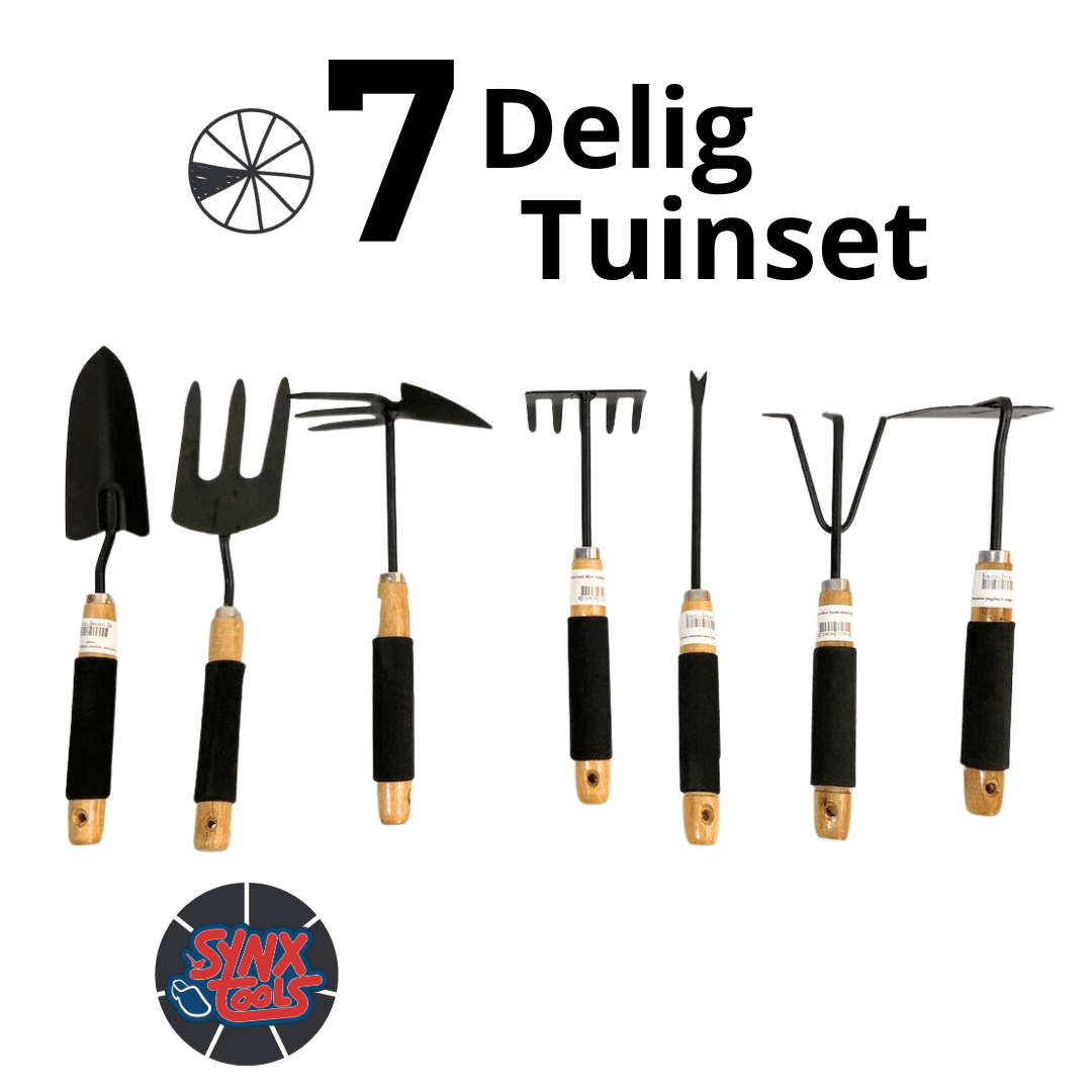 Synx Tools Tuingereedschap Set 7-delig - Schep, Schoffel, Harkje