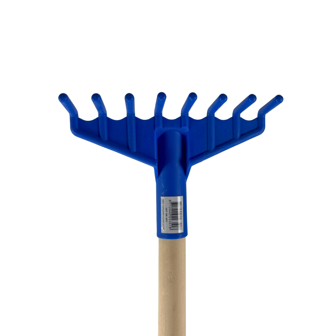 Synx Tools Kinderhark - kunststof - kleine hark - harkje - Inclusief steel 75 cm