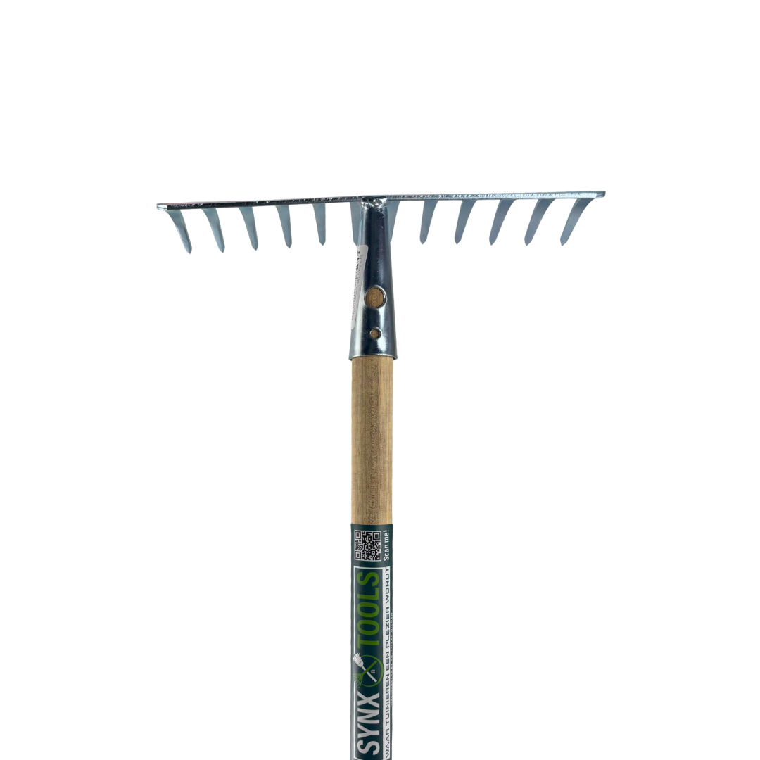 Synx Tools Tuinhark 12 tanden - harken - Inclusief steel 150 cm