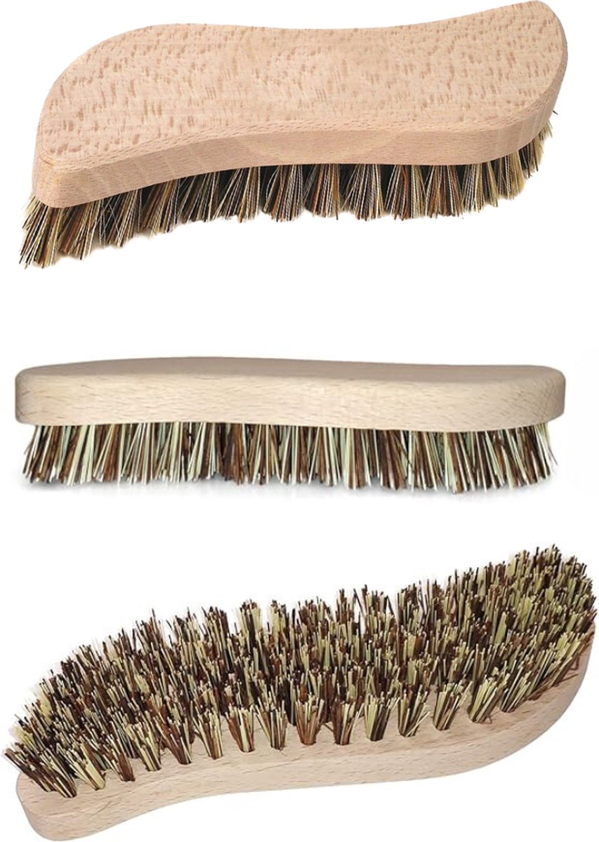 Luiwagen Union of Fiber hand schrobborstel - werkborstel -Synx Tools Reinigingsborstel - S Vorm - Schrobber