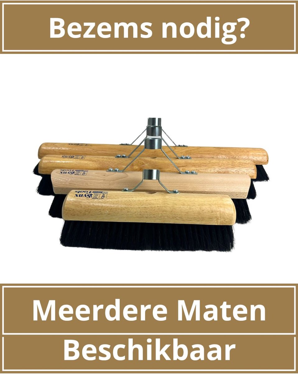 Synx Tools Bezem Los Zaalveger Paardenhaar 40cm - bezems