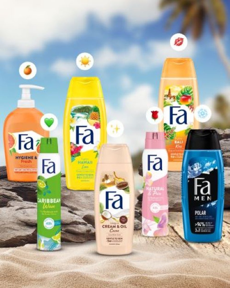 Fa productlijn met diverse deodorants