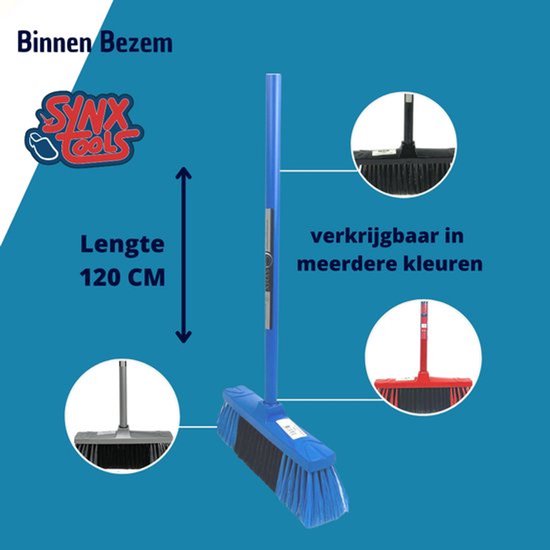Synx Tools Binnenbezem Blauw