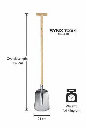 Synx Tools Bats 0 Gepolijst- T-Steel gebogen - Inclusief steel 110 cm