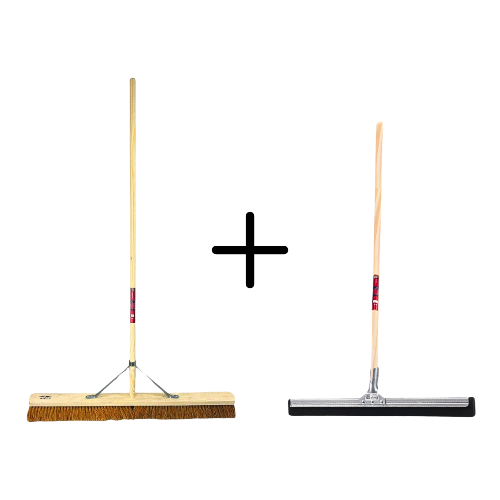 Coco Binnenbezem 90cm + Vloertrekker 35cm met Steel 150cm
