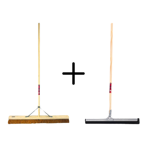 Coco Binnenbezem 90cm + Vloertrekker 45cm met Steel 150cm