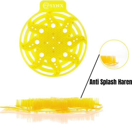 Urinoirmatje met citrusgeur en anti-spat borstelharen