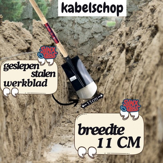 Kabelschop 11cm breedte, geslepen stalen werkblad