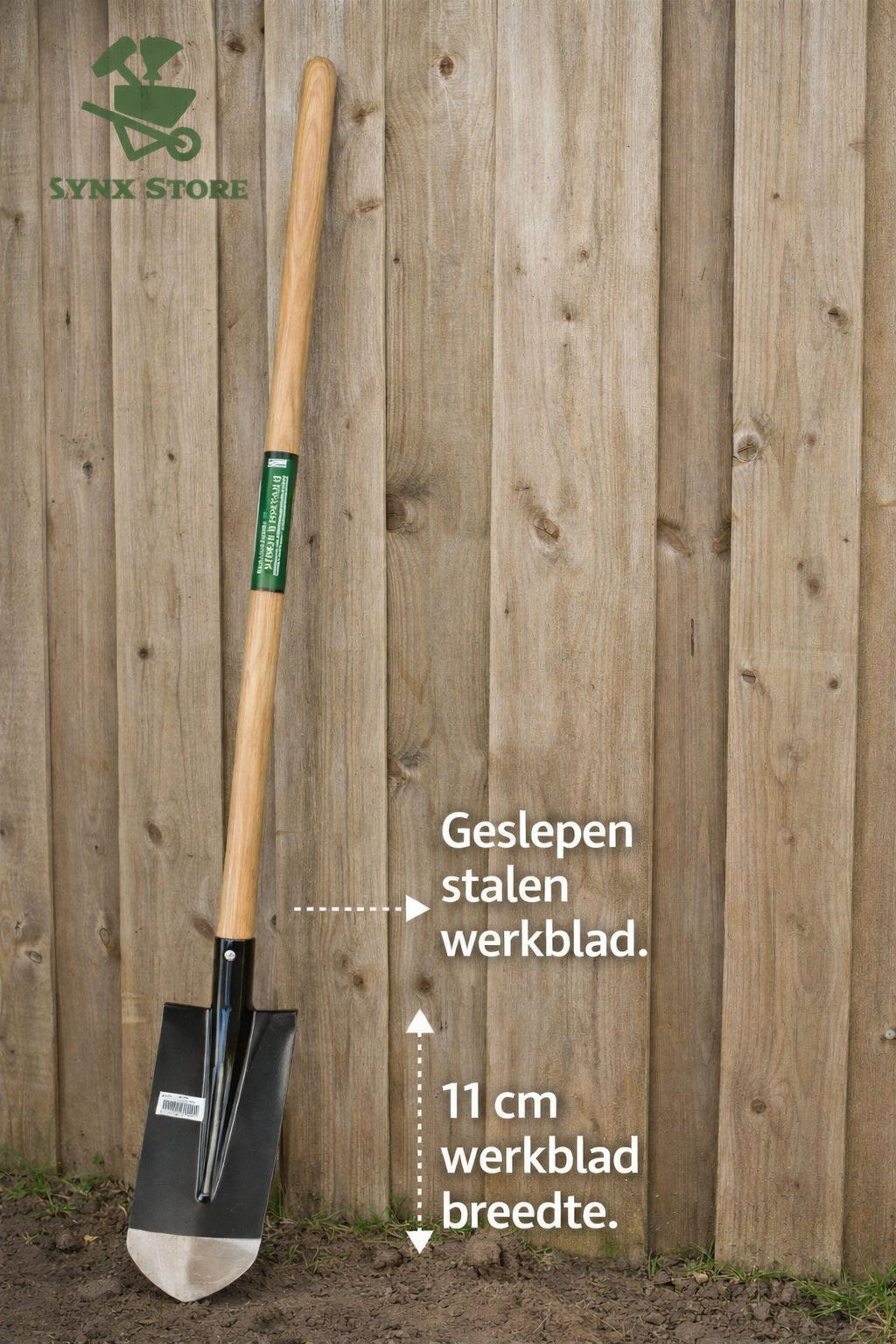 Geslepen stalen werkblad kabelschop 11cm breed scherpe schep kabelschep