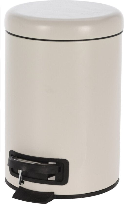 Vuilnisbak Pedaalemmer 3 liter 2x stuks- Kleine prullenbakken 3 liter van taupe