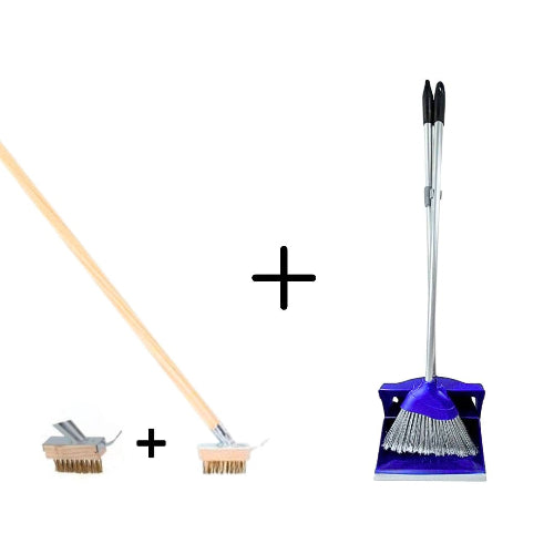 Synx Tools Onkruidborstel set + Stoffer en Blik met Steel 95 cm