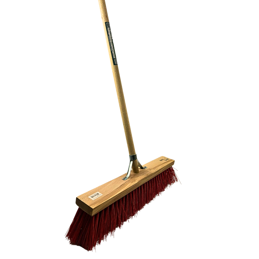 Synx Tools Straatbezem 60 cm - harde borstel - buitenbezem - Incl. bezemsteel 150 cm