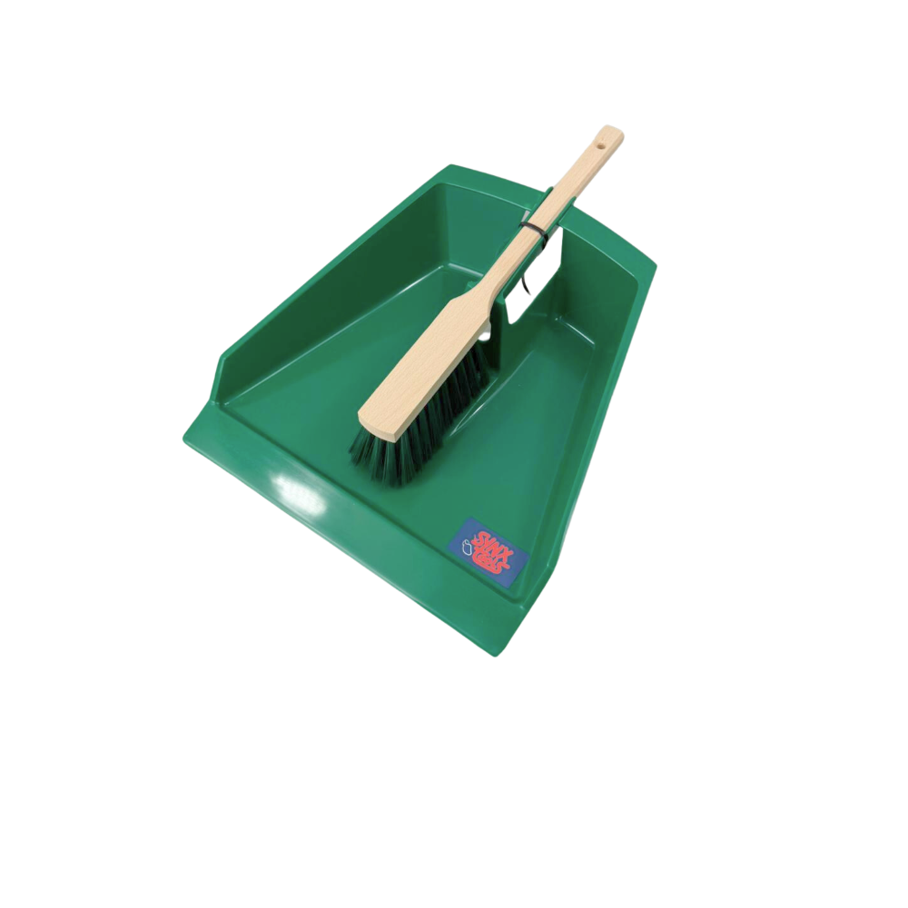 Stoffer en Blik Groot 40x40 cm Groen - Synx Tools - Handveger met Kunststof Blik