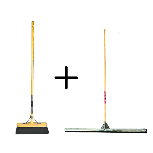 Paardenhaar 29cm + Vloertrekker 100cm met Steel 150cm