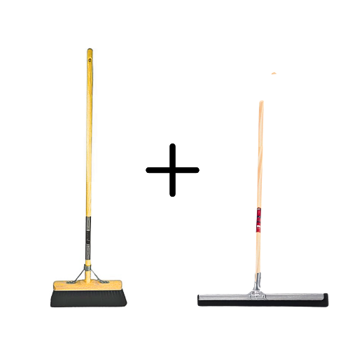 Paardenhaar 29cm + Vloertrekker 35cm met Steel 150cm