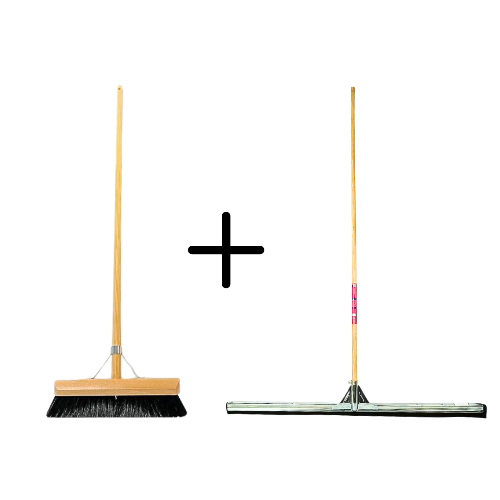 Paardenhaar 30cm + Vloertrekker 100cm met Steel 150cm