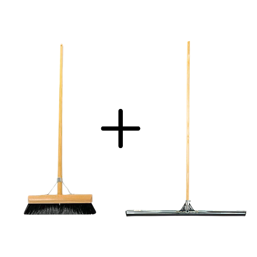 Paardenhaar 30cm + Vloertrekker 75cm met Steel 150cm