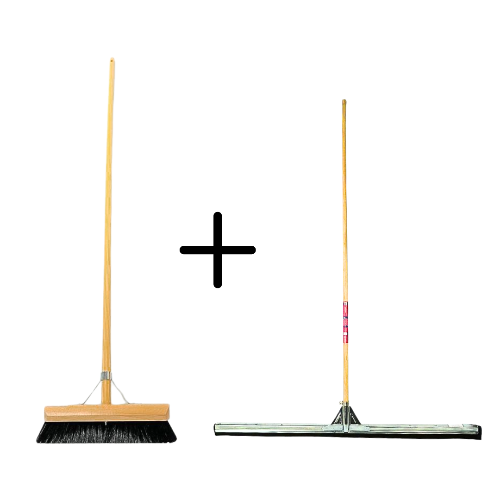 Paardenhaar 30cm + Vloertrekker 100cm met Steel 150cm