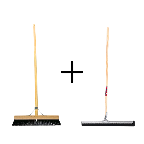 Paardenhaar 40cm + Vloertrekker 60cm met Steel 150cm