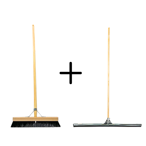 Paardenhaar 40cm + Vloertrekker 75cm met Steel 150cm