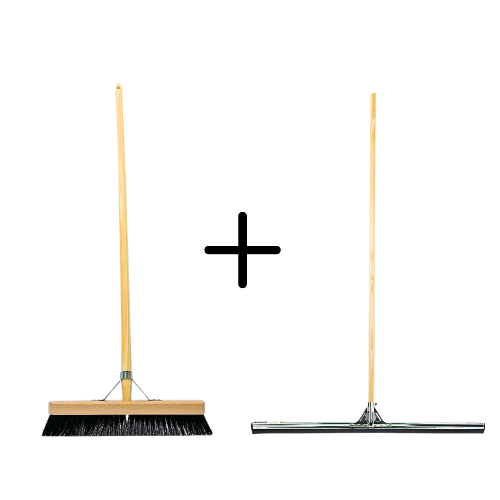 Paardenhaar 40cm + Vloertrekker 75cm met Steel 150cm