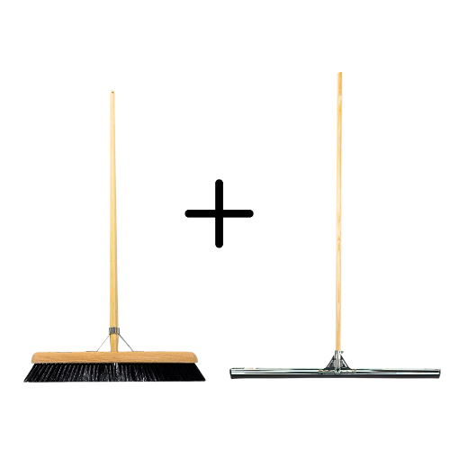 Paardenhaar 50cm + Vloertrekker 75cm met Steel 150cm