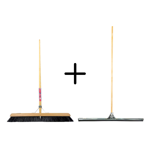 Paardenhaar 60cm + Vloertrekker 75cm met Steel 150cm