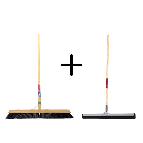 Paardenhaar 60cm + Vloertrekker 35cm met Steel 150cm