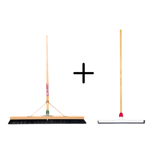 Paardenhaar 80cm + Vloertrekker Kunststof 45cm