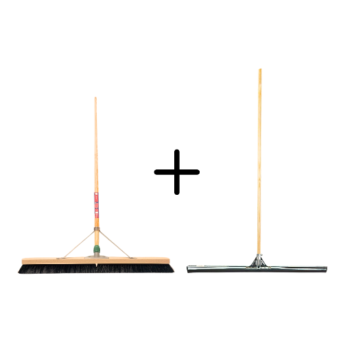 Paardenhaar 80cm + Vloertrekker 75cm met Steel 150cm