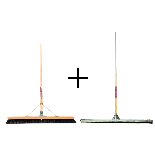 Paardenhaar 80cm + Vloertrekker 100cm met Steel 150cm