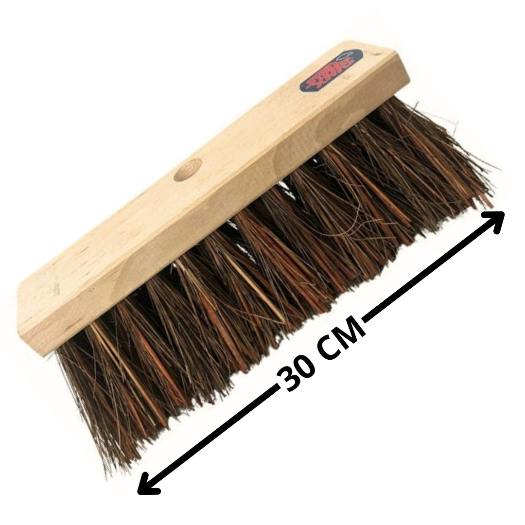 Stadsbezem 30 cm zonder steel met natuurvezel borstel