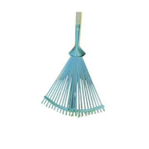 Verstelbare gazonhark van Synx Tools met 150 cm steel en 22 verenstalen tanden