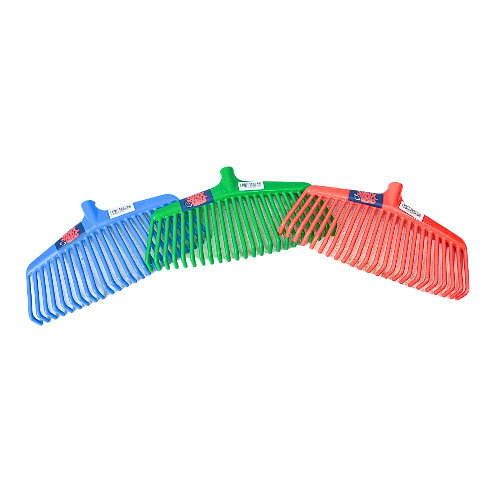 Synx Tools bladhark zonder steel – kunststof gazonhark met 23 tanden – assorti kleuren