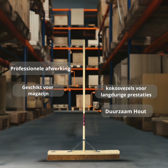 Synx Tools 2x Zaalveger 100cm - Bezem - zachte bezem - broom - kokosbezem - bezemsteel 150cm