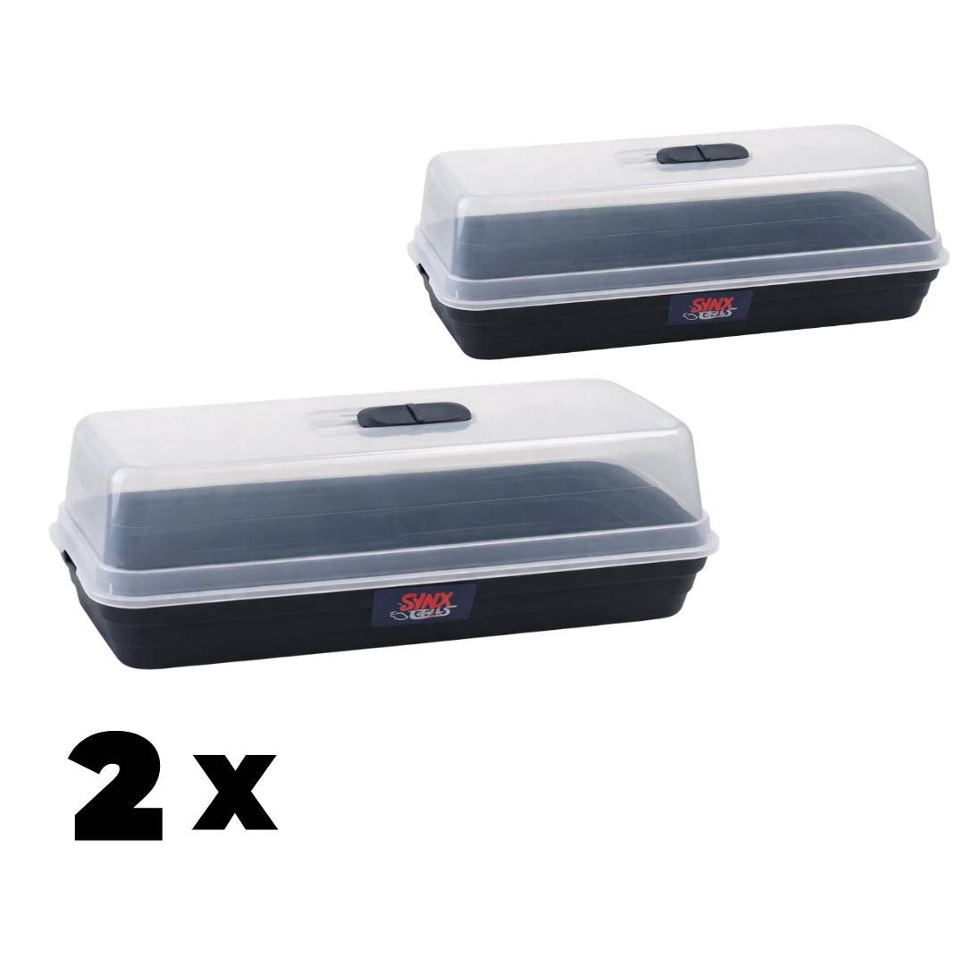 Propagator kweekbak met verstelbare ventilatie set van 2 stuks voor voorzaaien – Synx Tools